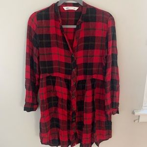 Plaid Zara dress.